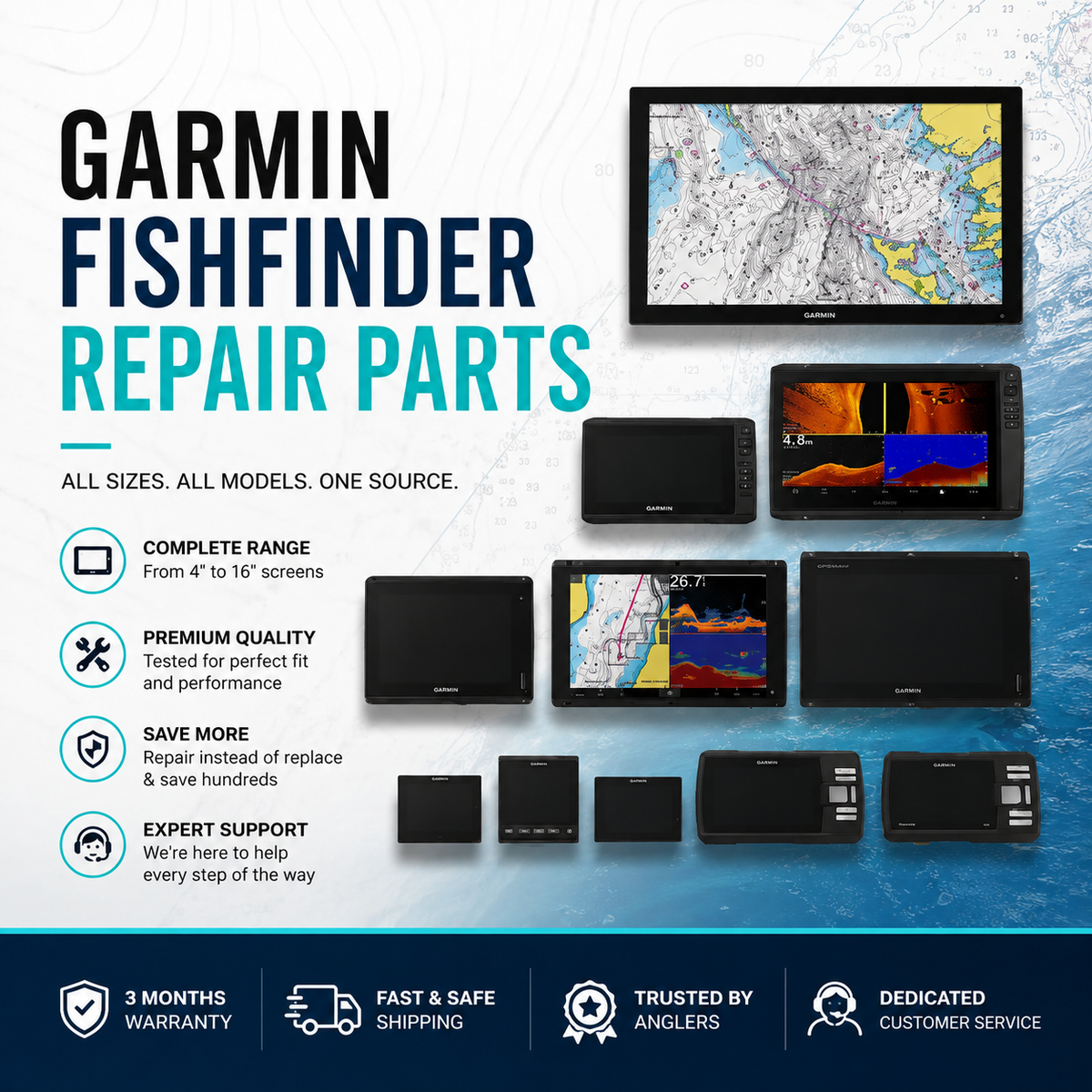 Garmin Marine Device Repair Parts