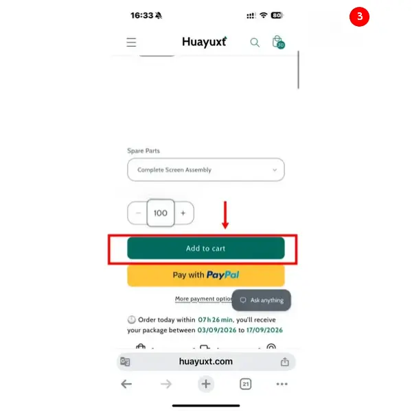 For Price Difference Payment Only