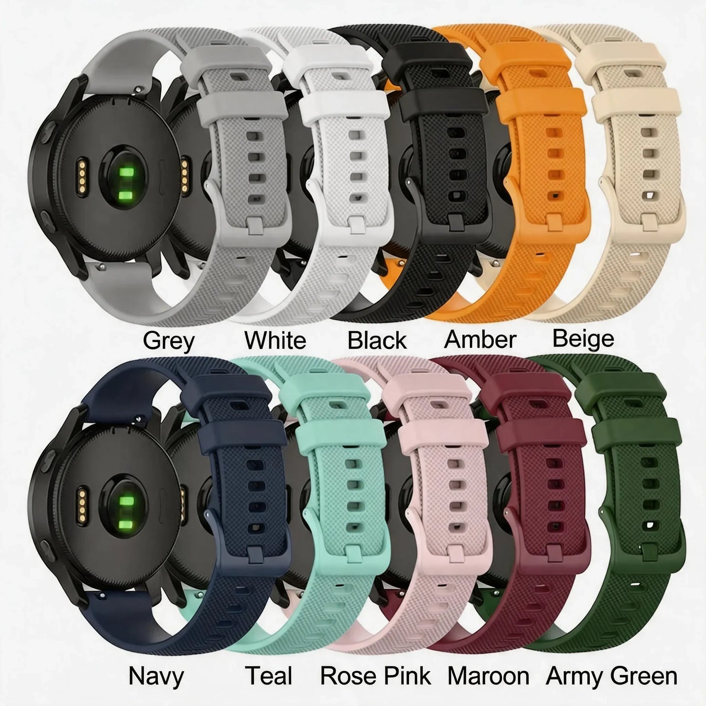 Replacement Silicone Watch Band Strap for Garmin Vivoactive 4/4s/3